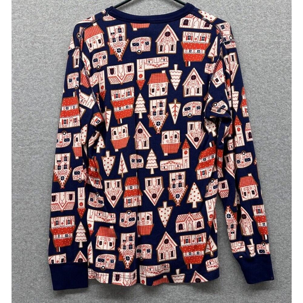 Hanna Andersson Pajama Top Womens Medium Gingerbread Village Christmas Shirt - Picture 4 of 5